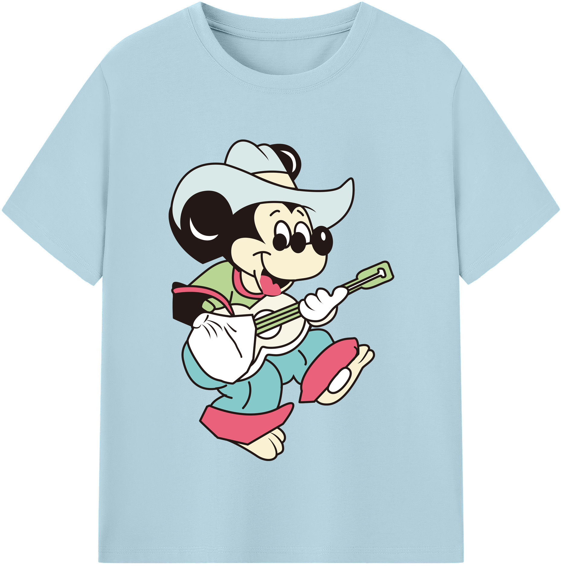 （画像用） ミッキーマウス Mickey Mouse 綿100％半袖Tシャツ（フロントプリント）
